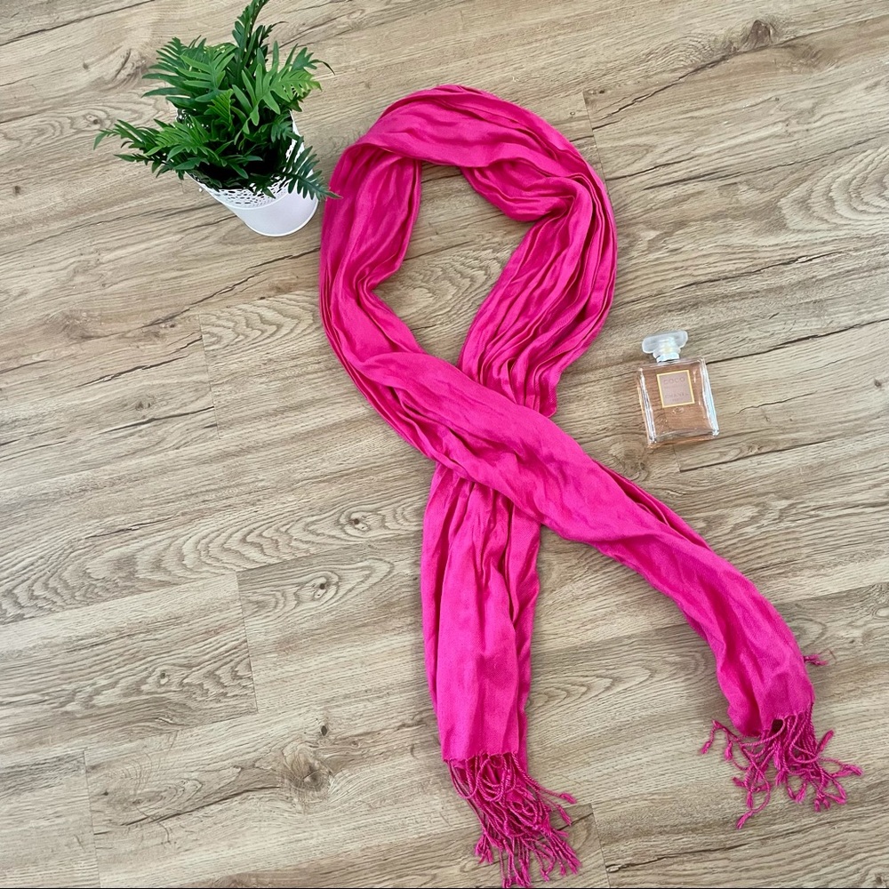 Pink Scarf with Fringe